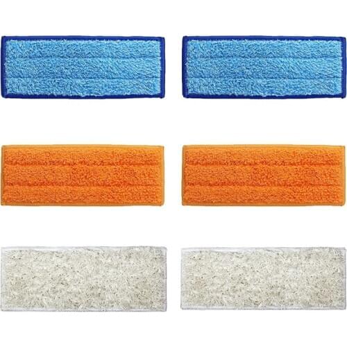 Washable Mopping Pads Cloths Replacement Kit for IRobot Braava Jet 200 Series 240 241 245 250 with 2 Wet 2 Dry 2 Damp