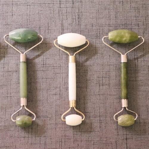 Jade Roller Massager for Face Roller Gua Sha Jade Stone Face Massager Thin Face Lift Anti Wrinkle Facial Beauty Skin Care Tools