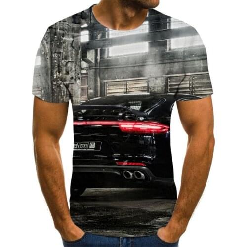 2021 new car graphic T-shirt 3D fashion mens T-shirt mecha Harajuku tops summer O-neck shirt boys clothing plus size streetwear
