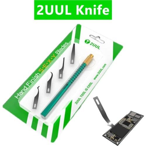 2UUL Knife Professional Mobile Phone Maintenance Tool Knife Chip IC Glue Removal Scraper Sheath for iPhone CPU Nand
