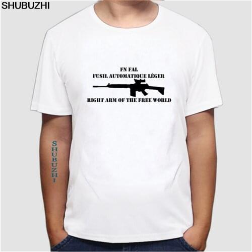Top Quality Mens Casual Street wear T Shirt Fn Fal Shirt The Right Arm Of The Free World 308 Nato British L1A1 Rifle Tee shirt