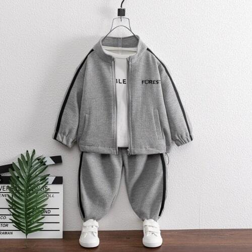Autumn Sportswear Boy Clothes Set Girls Clothing Set Baby Suit Outwear Long Sleeve Hoodie T Shirt+Kids Boys Pants 2pc Suit 2-8Y