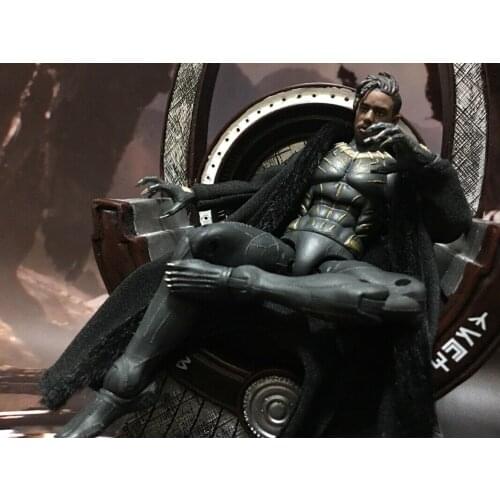 1:12 Black Bandai SHF Gangster Long sleeve coat For 6" Male Body Doll Toy