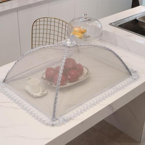 Foldable Dining Table Cover Fly-Proof Food Cover Rectangular Food Cover Household