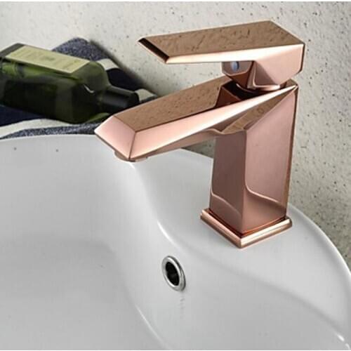 Rose Gold Wire Drawing Gold Black Cold Hot Water Basin Faucet Short Paragraph Faucet Constant Temperature Hot And