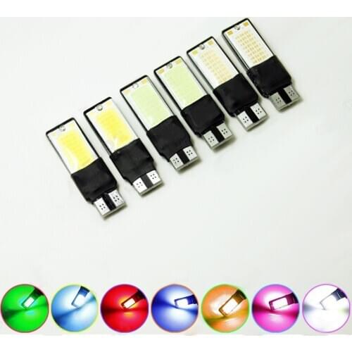 T10 W5W 2COB 10W LED Car Light Bulbs Auto License Plate Lights DC 12V CanBusCar Clearance Lights Super Bright