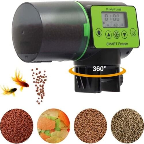 Smart Automatic Fish Feeder Aquarium Feeder Fish Tank Auto Feeding Dispenser with LCD Indicates Timer Aquarium Accessories