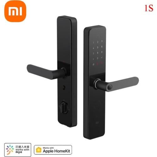 Xiaomi Mijia Smart Door Lock 1S Fingerprint Password Full Keyboard NFC Unlock Detect Alarm Works with HomeKit & Mi Home App