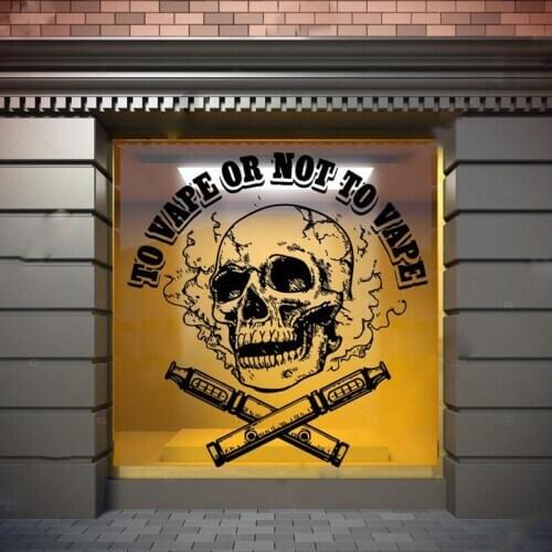 Vinyl Wall Window Decal Sticker Shop window to vape or not to vape Decal decoration Electronic cigarette store Decals HY1032