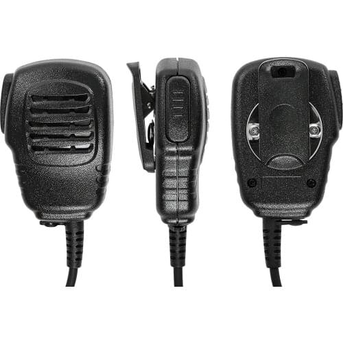 Waterproof Kenwood Mic,2pin Radio Speaker Mic for Kenwood TK-2170 TK-3170 TK-D240 TK-D340 NX-220 Swivel Clip 3.5mm Jack