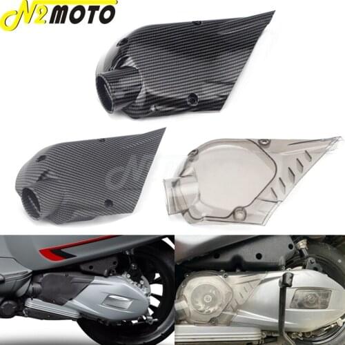 For Vespa Sprint Primavera 150 All Year Motorcycle Smoke Carbon ABS Plastic Transmission Case Engine Gearbox Cover Protection