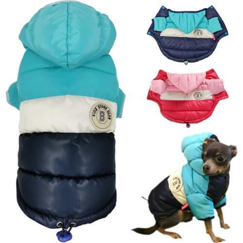 Winter Pet Dog Clothes For Small Dogs Warm Puppy Pet Cat Down Jacket Waterproof Dog Coat Chihuahua French Bulldog Pug Clothing