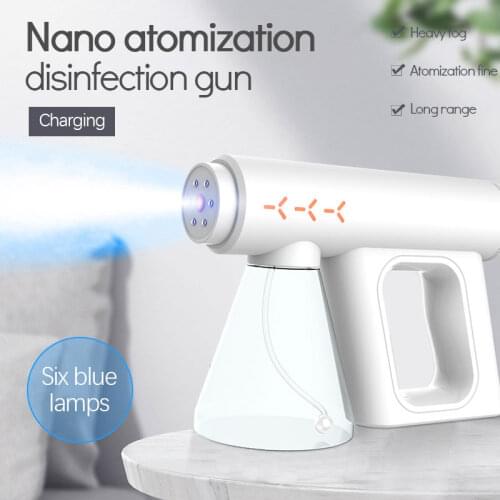 1PC Nano Atomization Disinfection Gun 300ML Air Cleaner Handheld Sanitizing Sprayer Wireless Charging Spray Gun Home Accessories
