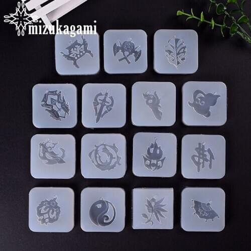 1pcs UV Resin Jewelry Liquid Silicone Mold Fan Silicone Mold Epoxy Jewelry Wings Resin Charms Molds For DIY Jewelry Making Molds