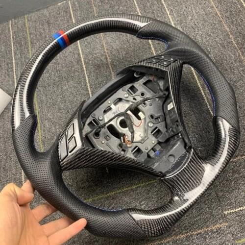 100% Real Carbon Fiber Car Steering Wheel For BMW 5 Series M5 E60 525i 528i 530i 540i 2001 - 2010