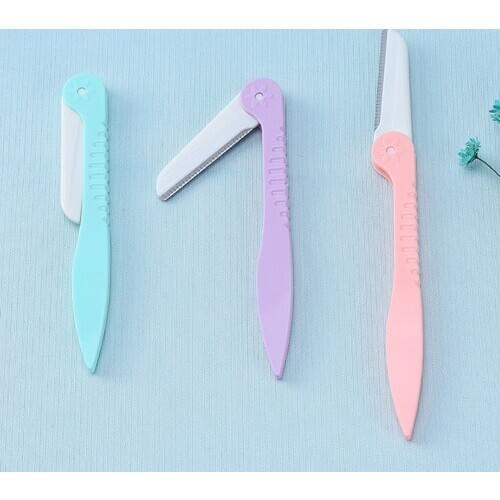 3Pcs/set Women Eyebrow Razor Trimmer Eyebrow Shaper Shavers Cutter Face Hair Removers Exfoliating Portable Face Razor