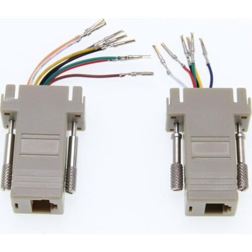 300pcs/lot High Quality DB9 Female To RJ12 RJ45 Female DB9 To RJ45 DB9 To RJ12 Adapter Converter Wholesale