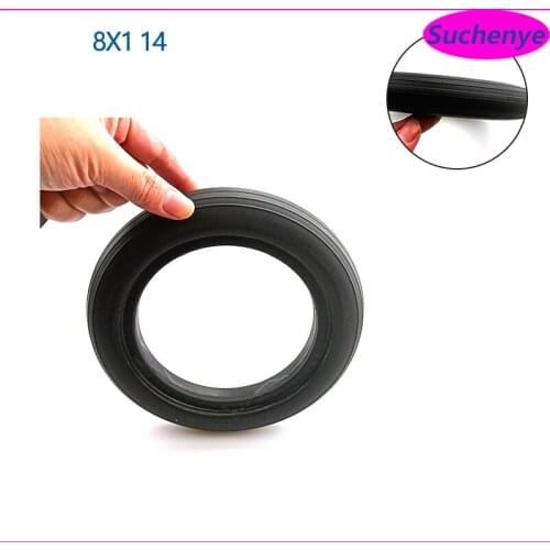 8x1 1/4 Solid Tyre 8 Inch Explosion Proof Wheel Tire for Electric Scooter, Folding Bicycle Accessories