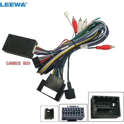 LEEWA Car Radio 16PIN Android Power Calbe With Canbus Box For KIA Sorento Cerato Audio Wiring Harness Adapter #CA6519