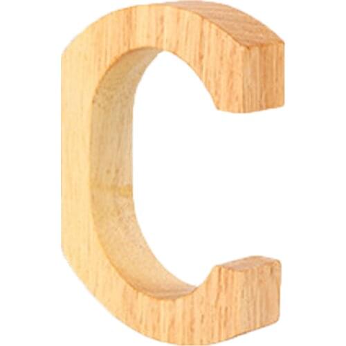 C-Shaped Wooden Hook Wall Mounted No Adhesive Needed Coat Hanger Hat Scarf Organizer For Hallway Living Room