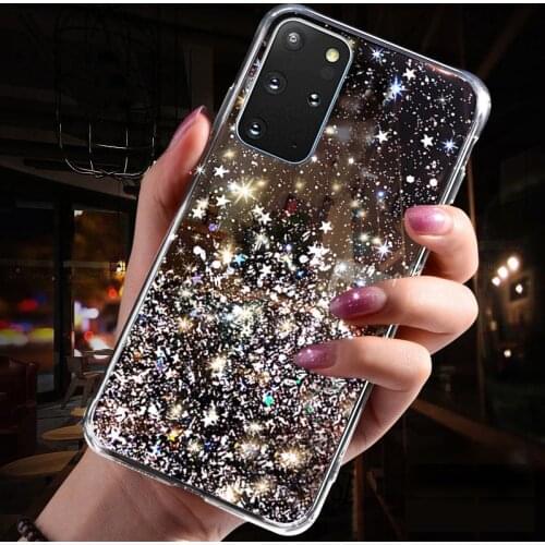 Diamond Star Case Glitter Cover for Samsung Galaxy A41 A51 A71 A12 S21 Plus M21 A21S A31 M12 M32 M31 M31S A12 A22 A32 A52 A72