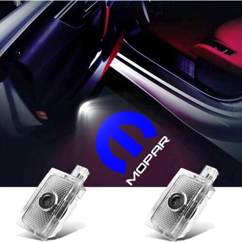 For Chrysler M MOPAR Logo Car Door LED Badge Light For Lancia Thema SRT 200 300 Sebring Ghost Shadow Projector Lamp Accessories