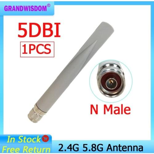2.4g 5G5.8G Dual Band wifi Antenna 5dBi N Male Connector 2.4Ghz 5G 5.8G wi fi Antena aerial wireless router antenne