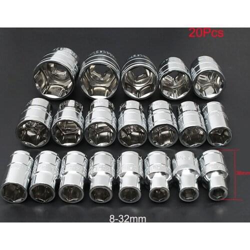 1Set Length 38mm/78mm Hex Socket Sleeve Wrench Metric 1/2"(12.5mm) Interface Sockets Bit Hand Tools