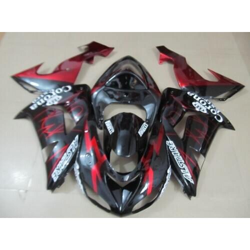 Top selling fairing kit for Kawasaki Ninja ZX10R 06 07 wine red black fairings set ZX10R 2006 2007 KP10