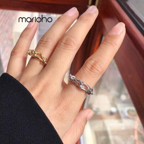 Individual Gold Silver Color Tie Kink Knot Ring For Women Metal Geometric Finger Ring Simple Fashion Jewelry Accessories