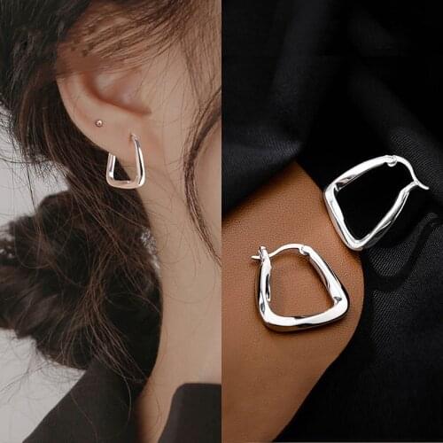 Korean New Fashion 925 Sterling Silver Earrings For Women Creative Geometric U Shaped Earclip Ear Buckle Jewelry Accessories