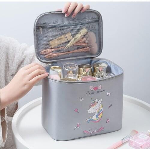 Extra Large Capacity Makeup Box Zipper Woman Handbag Tote Comestic Bag Kosmetyczka Travel Organizer Cosmetic Box Maleta Neceser