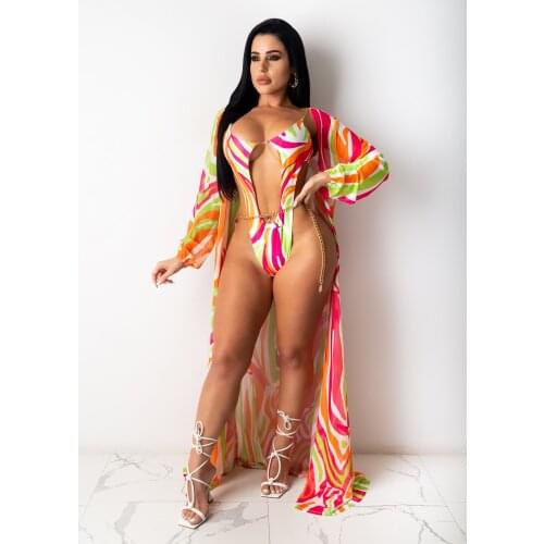 2pc Long Sleeve Swimwear Women Ladies Hollow Out Jumpsuit Suit Trim Sexy Cover Ups Summer Clothing Beach Bathing Swimsuit