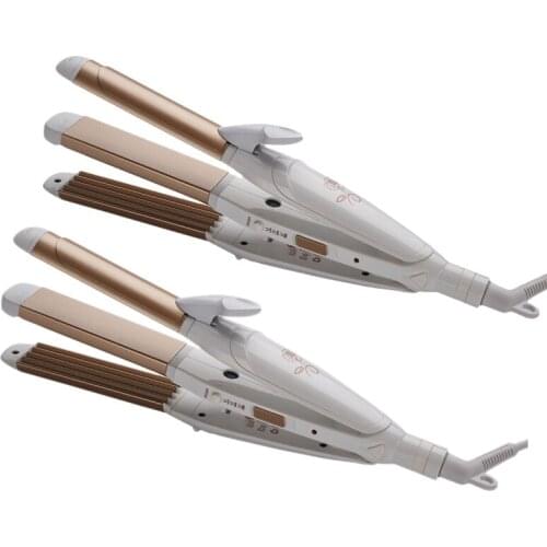 Multi-Function Electric Splint Corn Perm Straight Hair Straightener Bar Clamp 3 in 1Hair Curler