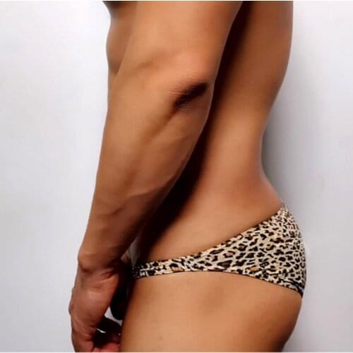 Mens Underwear Briefs Printing Pouch Calsoncillos Hombre Sexy Panties Sous Vetement Homme Bielizna Meska Slip Leopard Pattern