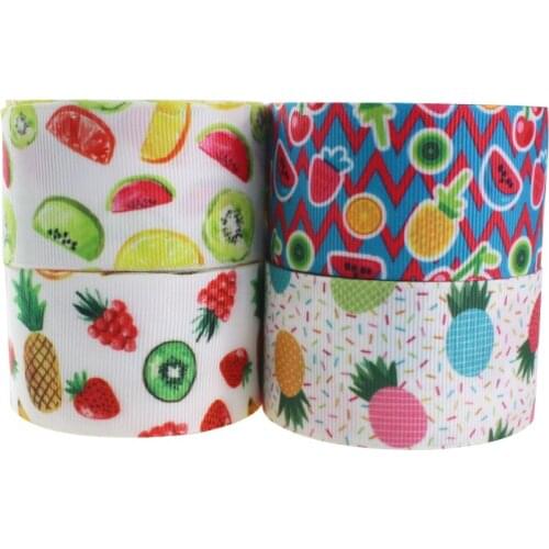 New come 3" 75mm Summer Season Pineapple Print Grosgrain Ribbon 10 yards diy Headwear Hair Bow Clip Gift Accessory