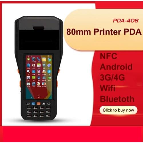 2021 New Order Bill Ticket Printer Barcode Scanner NFC Reader PDA Printer with 3G 4G WIFI Blueooth Camera 80MM Thermal Printer