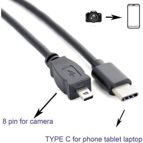 TYPE C OTG CABLE FOR Vivitar ViviCam 3000 4345 4385 5385 6300 8300 8300S camera to phone edit picture video