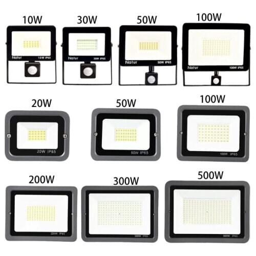 Led Floodlight PIR Motion Sensor Led Flood Light 10W 20W 30W 50W 100W 150W 200W 300W500W Light Outdoor Waterproof IP66 Spotlight