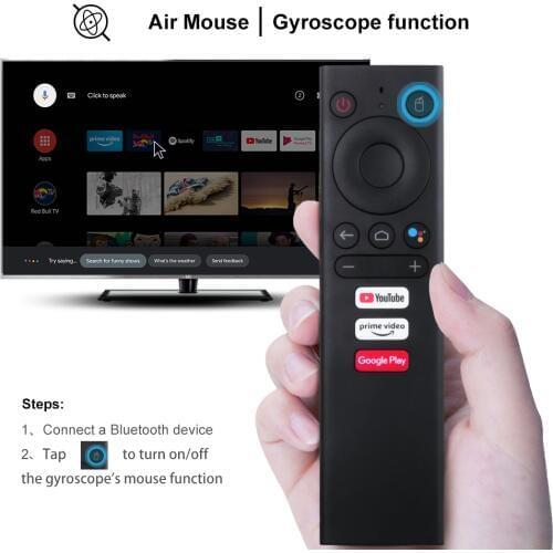 Meccol V01 Air Mouse With Gyroscope 2.4GHz Wireless Bluetooth IR Learning Voice Remote Control For KM1 KM3 Smart Android TV Box