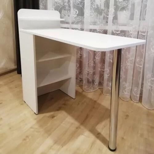 Folding Manicure Table Nail Desk WorkstationMirror Speaker for Makeup Salon Cosmetic Trolley Storage Organizer white