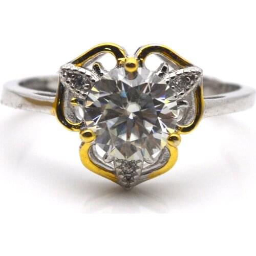 RS Natural Free Shipping Gem Womens Ring 925 Sliver Moissanite Ringen Fashion Jewelry Adjustable Couple Rings Fine Jewelry