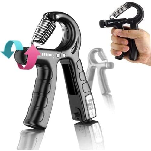 Hand Grip Strength Trainer Finger Strengthener Wrist Trainer Adjustable Resistance Forearm Exerciser with Counter for Men Women