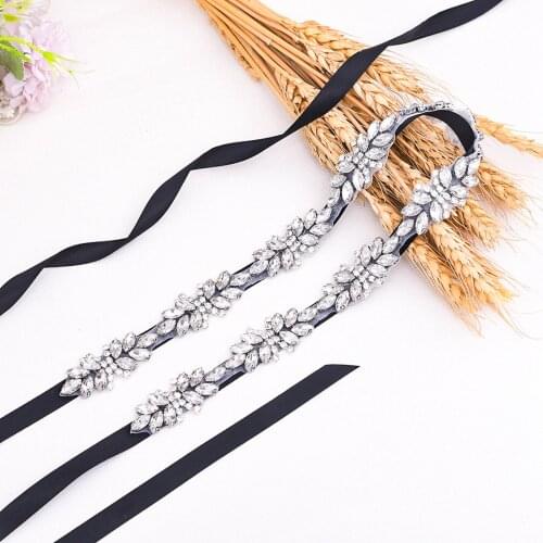 S495 Rhinestone Wedding Belt Bride Bridesmaid Dress Accessories Belts for Women Prom Dresses Evening Dresses Sash Hot Sale Belts