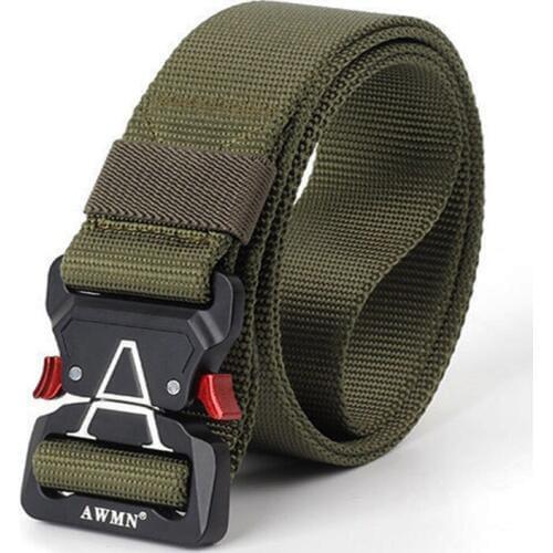 Tactical Belts Nylon Military Waist Belt with Metal Buckle Adjustable Heavy Duty Training Waist Belt Hunting Accessories