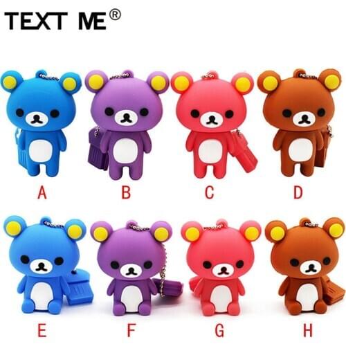 TEXT ME usb 2.0 USB stick8 8 model mini cute bear USB flash drive pen drive 4GB 8GB 16GB 32GB memory usb Stick