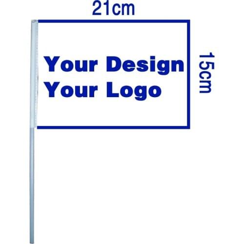 Xiangying 15x21cm 20x30cm custom customize print handheld hand Flag banner