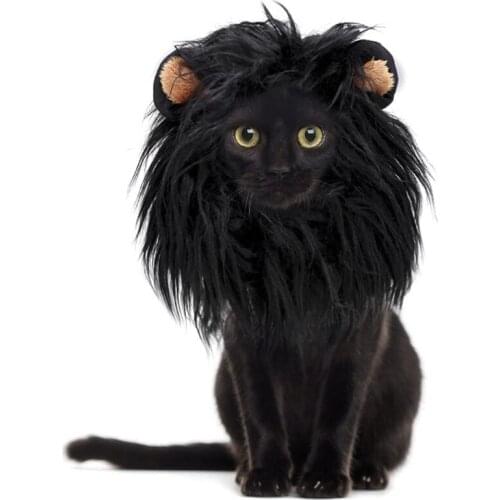 Funny Pet Costume Lion Mane Wig Cap Hat for Cat Dog Halloween Christmas Clothes Fancy Dress Pet Clothes