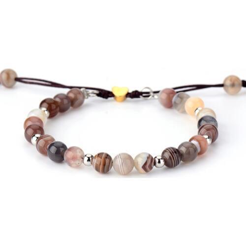 Women Bracelet Botswana Onyx Beads Bracelet Natural Stones Adjustable Bracelet High End Jewelry Wholesaler