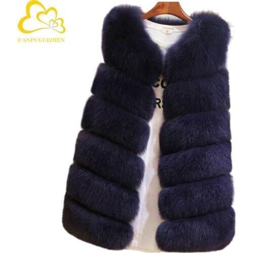 Winter Warm Vest New Arrival Fashion Women Import Coat Fur Vest High-Grade Casual street wear Faux Fur Coat Fox Fur Long Vest